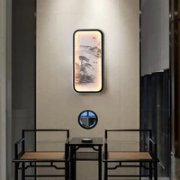 new chinese wall lamp living room dining room decoration ink mural tea room chinese style porch bedroom background wall lamp