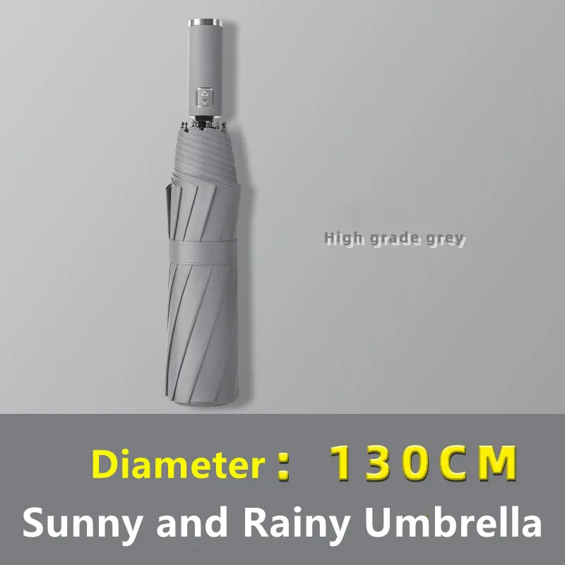 

2021 Size Foldable Strong Windproof Travel Umbrella Family 130cm Big Paraguas 3 Fold Rain Storm Umbrella for Men