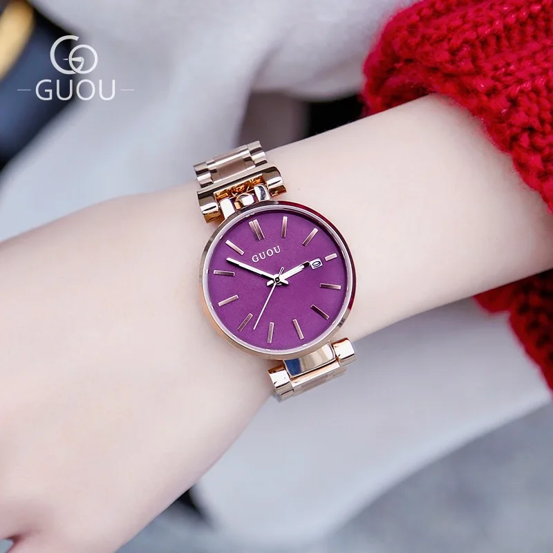 

Ins Popular Stainless Steel Bracelets Watches Women Cool Neutral Design Calendar Wrist watch Quartz Students Watches Waterproof