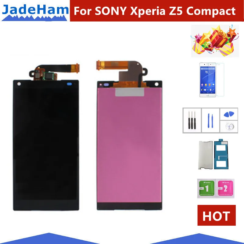 Оригинальный ЖК дисплей 4 6 дюйма для SONY Xperia Z5 Компактный сенсорный экран с рамкой