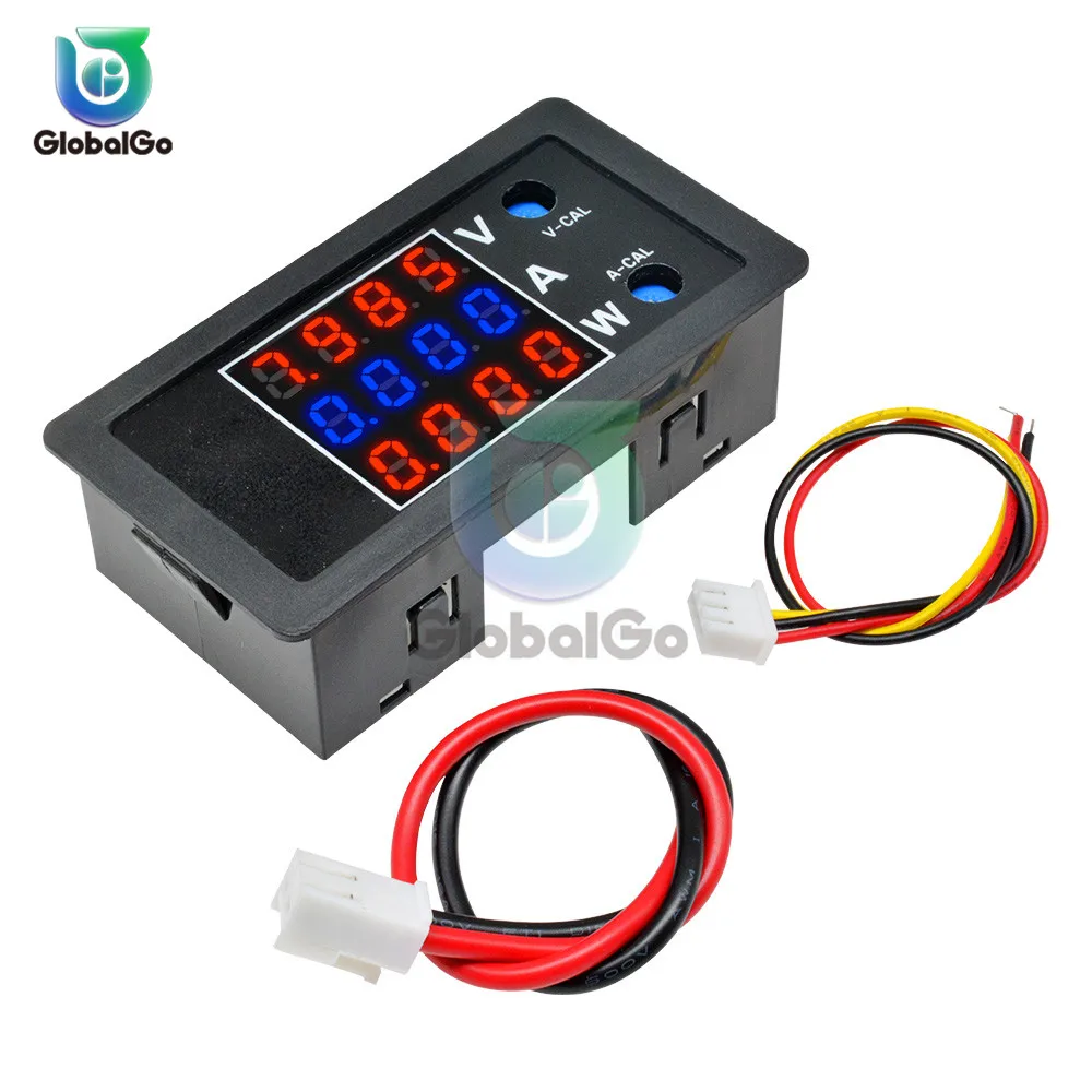 Red blue red DC 0-100 в 10 А 1000 Вт ЖК-цифровой вольтметр Амперметр ваттметр тестер напряжения тока измеритель мощности Детектор напряжения 12 в 24 в 36 В 1000 Вт - Цвет: Red blue red