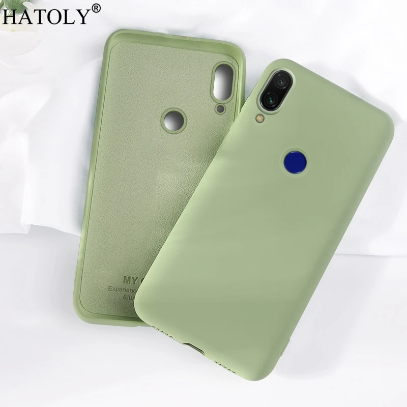Зеленый For Xiaomi Redmi 7A Case Cover for Xiaomi Redmi 7A Phone Case Soft Rubber Shell Fundas Liquid Silicone Case For Xiaomi Redmi 7A - Цвет: Зеленый