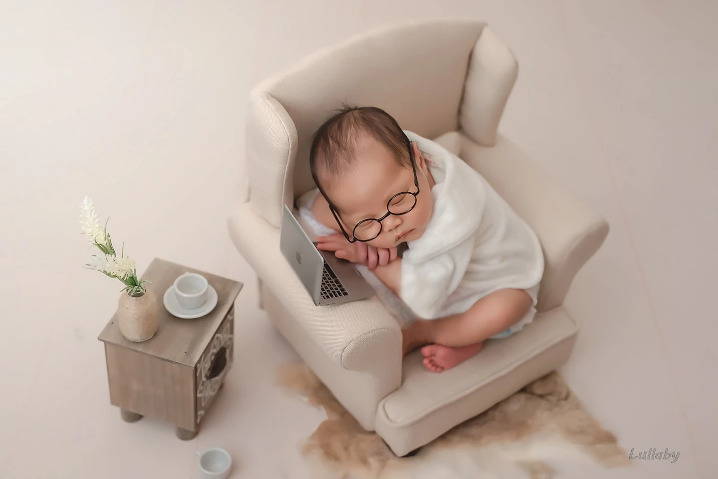Реквизит для детской фотосъемки реквизит мини ноутбука компьютера зеркальный