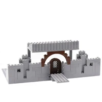 moc building block medieval soldiers figure ancient military battle scene defensive city wall kids toys