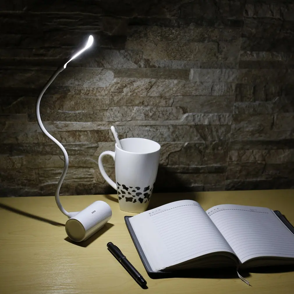 ICOCO LED Rechargeable Lamps Gooseneck Cordless Portable Desk Lamp Adjustable Touch Sensitive Dimmable Small Compact Size | Лампы и