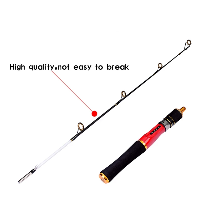 

YINGTOUMAN black-red 60/70cm glass steel fishing rod fishing gear supplies lure fishing rod