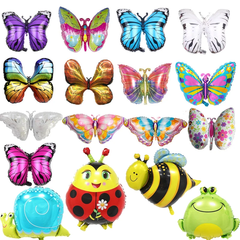 

Large Insect Series Aluminum Film Balloon Frog Snail Bee Butterfly Birthday Party Venue Decoration Children's Toys