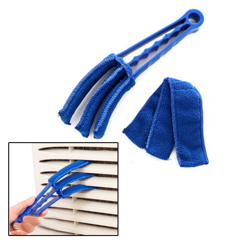 Blue-2pc Регулируемая щетка из микрофибра, растягивающаяся, удлиняющая щетка с перьями, антипылезащитная щетка для дома, кондиционер, чистка мебели для автомобиля - Цвет: Blue-2pc