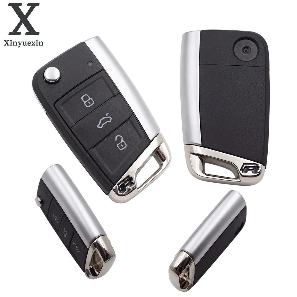 Xinyuexin Авто Металлическая клавишная часть с R логотипом для vw golf 7 MK7 skoda octavia A7