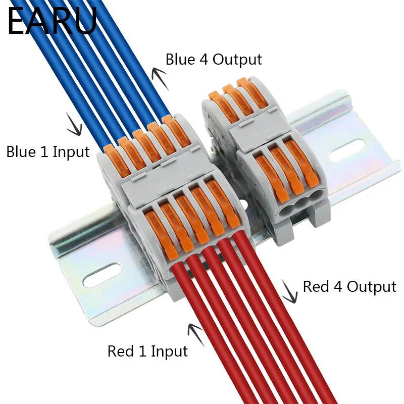 Mini Fast Wire Cable Connectors Universal Compact Conductor Spring Splicing Wiring Connector Push-in Terminal Block SPL-2/3 LED |