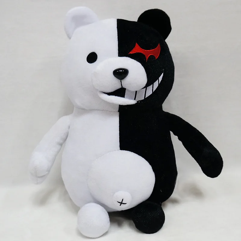 

35cm Dangan Ronpa Super Danganronpa 2 Monokuma Black & White Bear Plush Doll Soft Stuffed Animal Dolls Kids Birthday/Xmas Gift