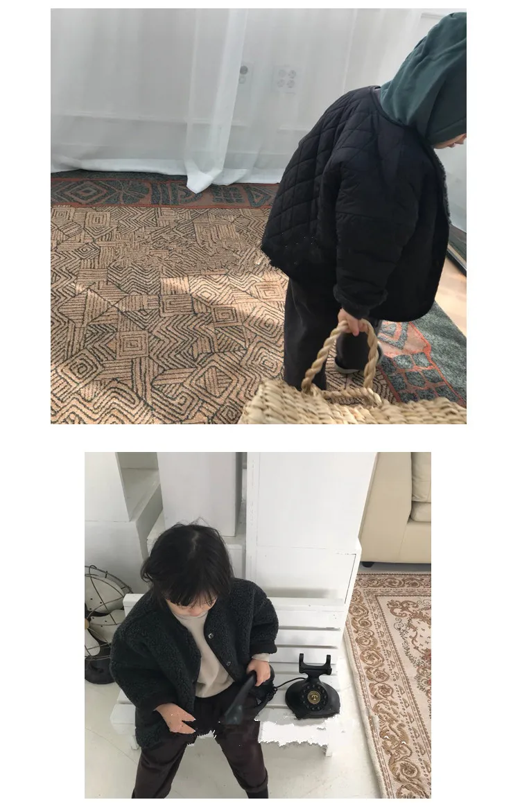 Зимнее пальто 2018 плотная одежда зимняя новая детская модель с темным кашемировым