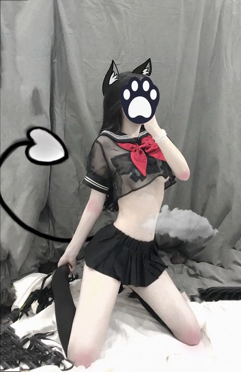 Эротическая Униформа школьницы матроса для студенток Kwaii прозрачный бюстгальтер