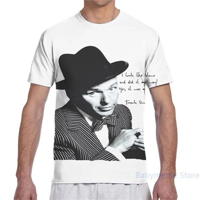Фото Frank Sinatra Мужская футболка для женщин со сплошным принтом Модная девочек топы