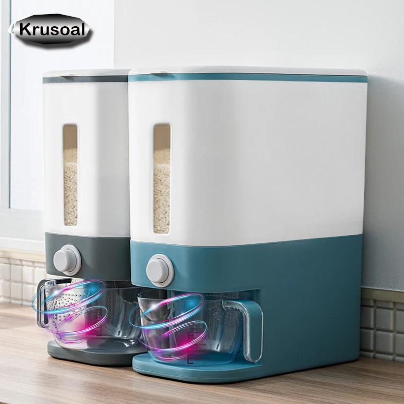 12 кг Дозирующий контейнер для хранения зерновых продуктов герметичный цилиндр