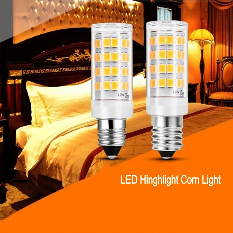 Миниатюрная Светодиодная лампа E14 SMD2835 сменные галогенные лампы для люстры угол