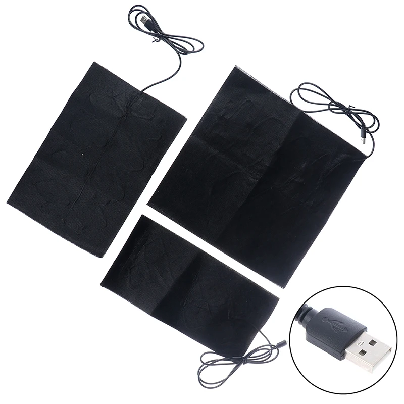 

1/4PCS 5V Carbon Fiber Heating Pad Hand Warmer USB Heating Film Electric Winter Infrared Fever Heat Mat