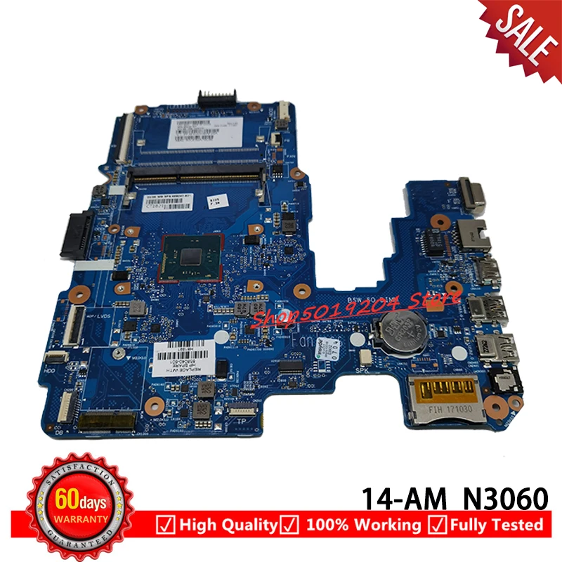 For HP Pavillion 14-AM Mainboard SR2KN N3060 6050A2823301-MB-A01 DDR3 858040-501 858040-001 858040-601 Laptop motherboard