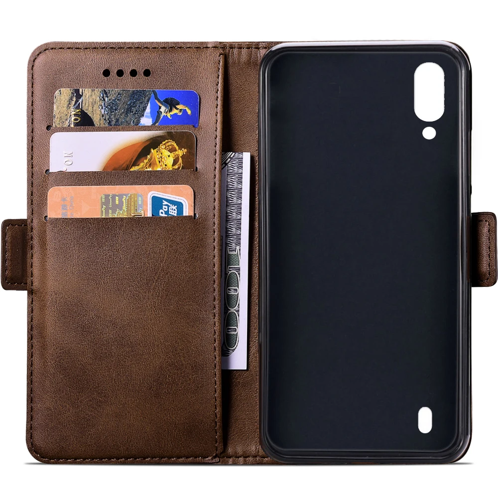 Кожаный флип чехол для Blackview A60 Pro Мягкая силиконовая задняя крышка кошелек