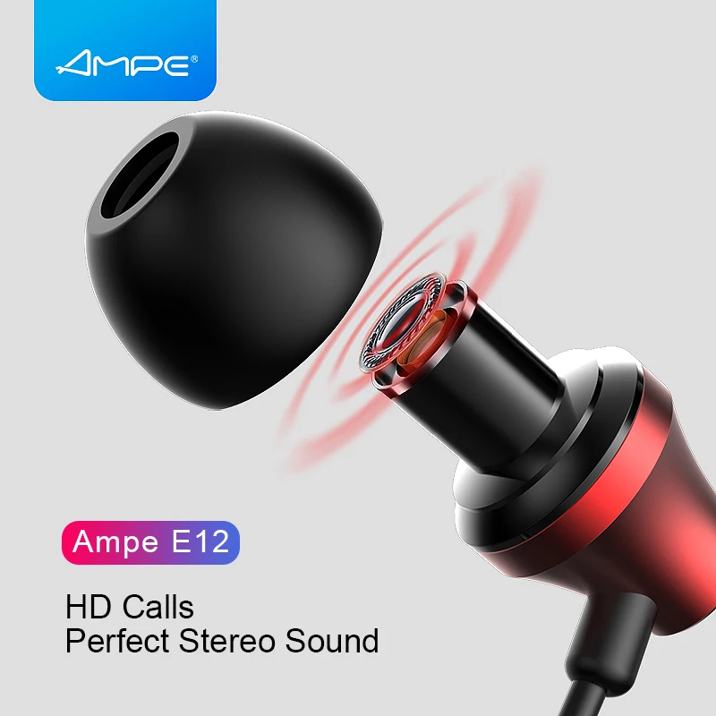 Металлический чехол для наушников Ampe E12 Special edition звукоизоляция HD HiFi