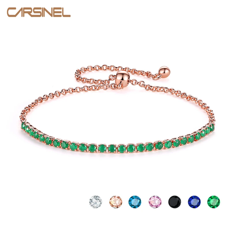 Женские Роскошные браслеты CARSINEL свадебные украшения цвета розового золота с