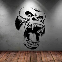 wtend gorilla gesicht wand aufkleber vinyl aufkleber wandbild kunst decor tier wohnzimmer wand dekoration aufkleber lustig