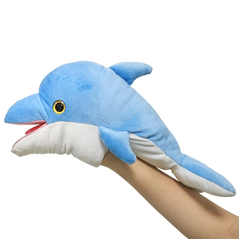 Marine Animals Can Open Mouth Plush Hand Puppets Turtles Dolphins Sharks Baby Puzzle Storytelling Gloves Toys | Игрушки и хобби