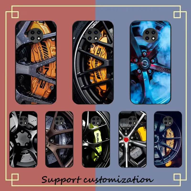 

Sports car Wheels rims vehicle Phone Case For Xiaomi Redmi Note 8A 7 5 Note 8pro 8T 9Pro TPU Coque for note 6pro