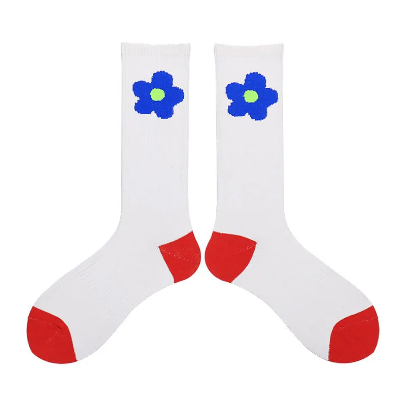 SP &amp CITY/корейские милые Гольфы с цветочным узором женские хлопковые Вязаные