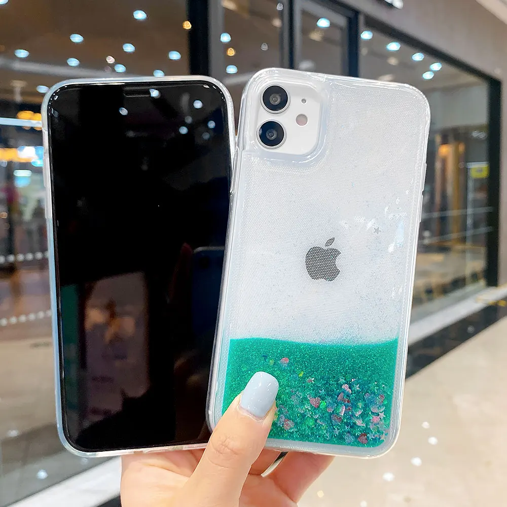 Glitter Case For Iphone 12 Cases Liquid Quicksand Fundas For iPhone 11 Pro Max Mini 13 XR 7 8 SE 2020 X XS 6 6S Plus 13Pro Cover