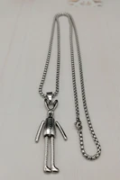 punk style stainless steel simple detachable rabbit pendant long chain personality wild new cute animal rabbit necklace female