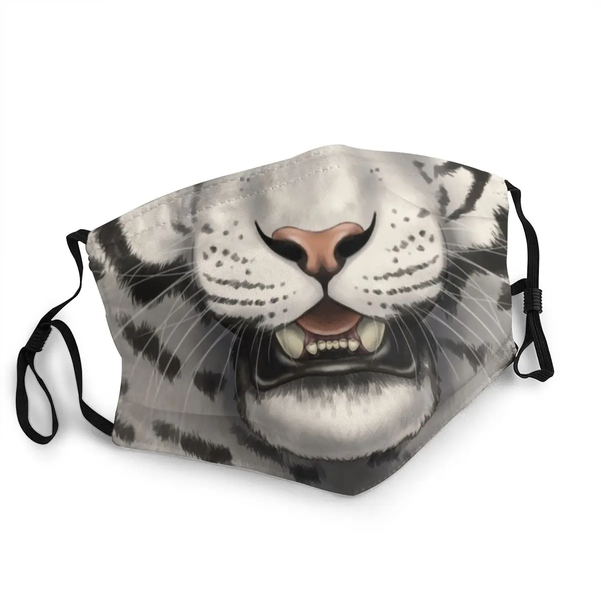 

Маска-респиратор «Белый Тигр» для мужчин и женщин, неодноразовая маска для лица в форме зверя, пылезащитный чехол для защиты от смога, маска ...