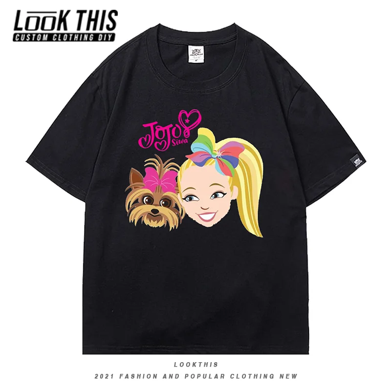 

Jojo Siwa Oversized T-shirt Fun T-shirt Cute Girls Daily Short Sleeve T-Shirt Womens T Shirt Kawaii Teen Summer 2021 Cartoon Top