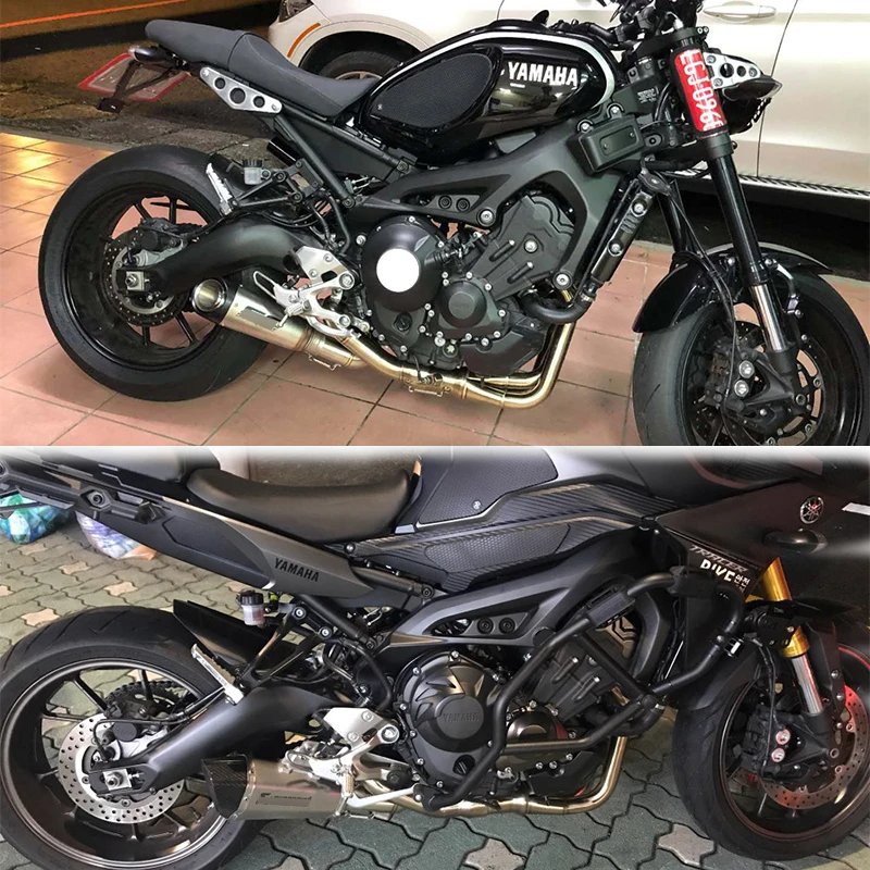 MT 09 FZ XSR900 полная выхлопная система Соединительная трубы 304 из нержавеющей стали 51