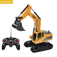 124 rc trucks mini remote control bulldozer alloy plastic engineering car dump truck crane electric excavator toys