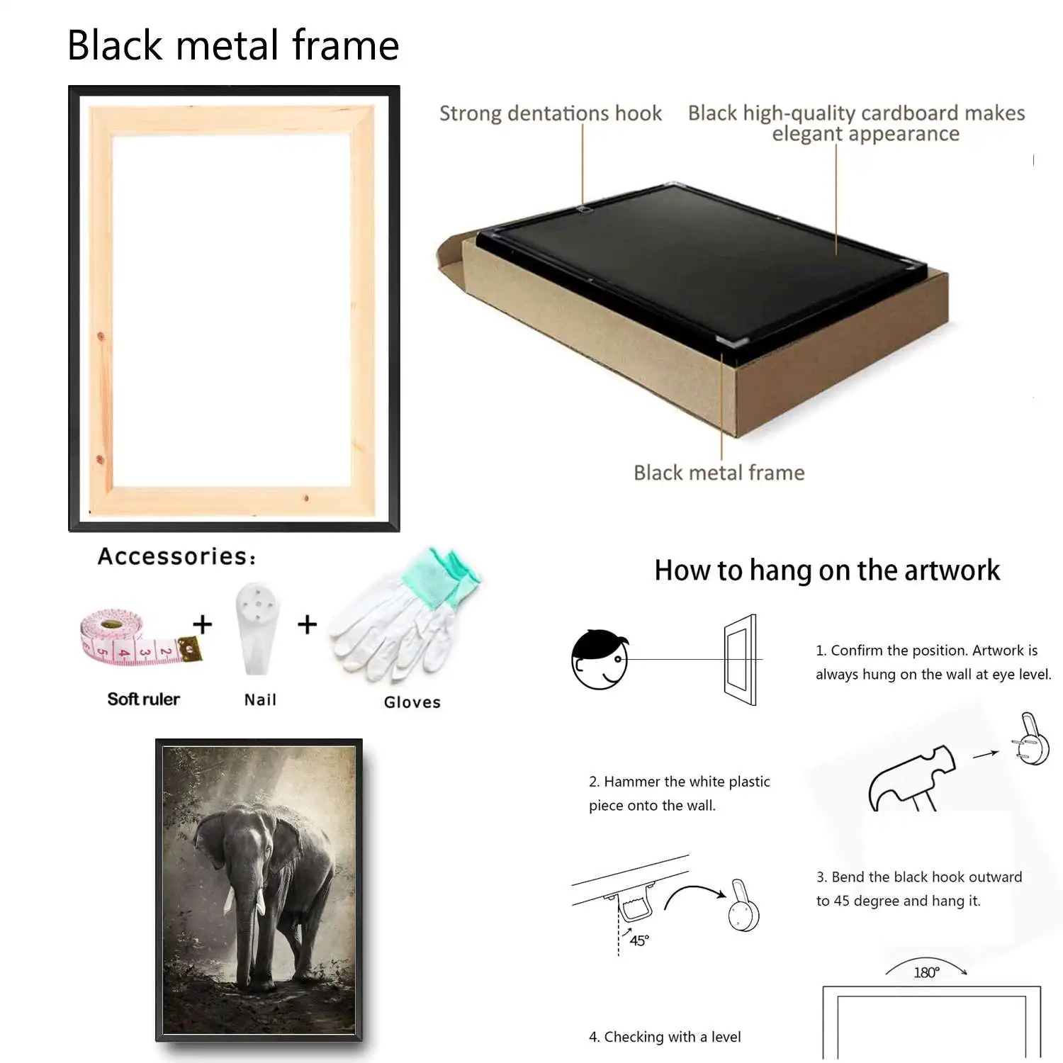 Слон Художественная печать слон стена искусство Искусство пятнистый фотография