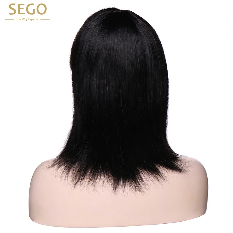 Парики Боба бразильские человеческие волосы парик с челкой причёска Боб прямыми