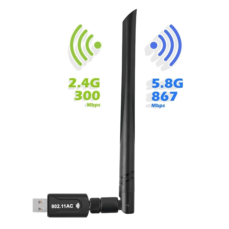 

AC1200M USB WiFi адаптер USB3.0 WiFi приемник 2,4G/5,8G RTL8812 беспроводная сетевая карта для ноутбука, настольного компьютера