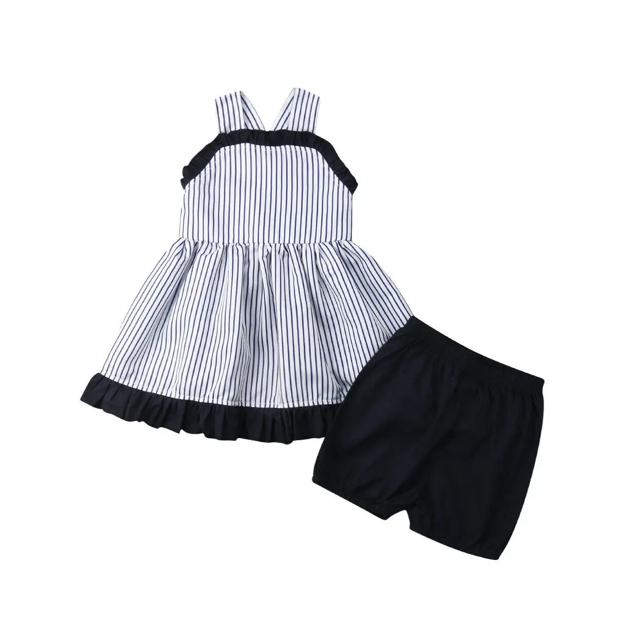 Emmababy 2 шт. 2019 летняя одежда для маленьких девочек комплект одежды платья топ в