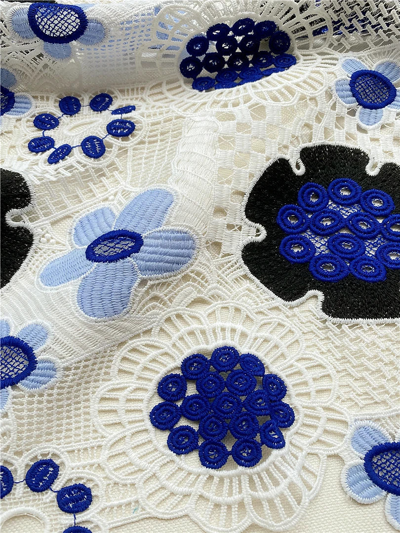 100% полиэстер женские платья свадебные африканская вышивка шнур гипюр красивые