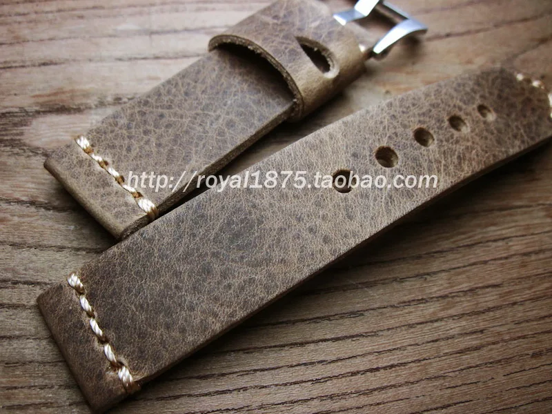 Ремешок мужской ручной работы из натуральной кожи 22 мм|Ремешки для часов| |