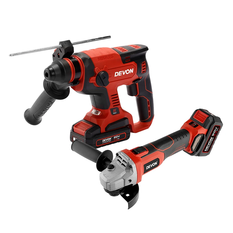 

Wireless 20V Brushless Lithium Rechargeable Electric Hammer Impact Drill 5401 Angle Grinder 2903 Power Tool Package