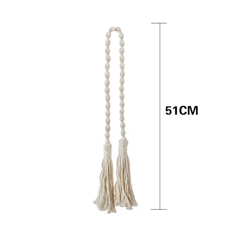 

6Pcs Tassel Curtain Tieback Fringe Handmade Curtain Tie Backs Hanging Ball Buckle Rope Curtains Holder Bandage