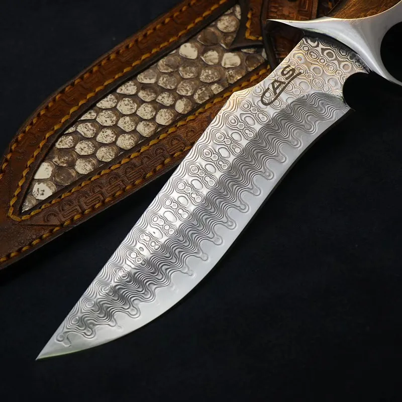 Импортная ковка ремень из дамасской стали стальной сердечник VG10 твердость 60 61hrc 85