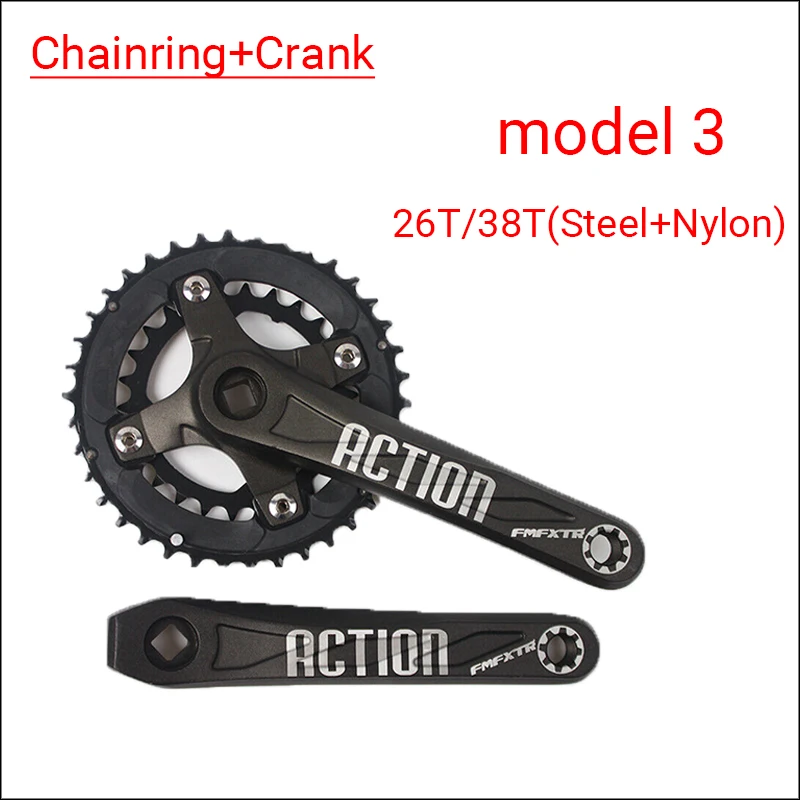 Crank Chainring FMFXTR MTB велосипедная система 26T 38T цепь 64/104BCD 170 мм Crank стальные горные велосипеды запчасти дорожных велосипедов аксессуары - Цвет: Crank Chainring