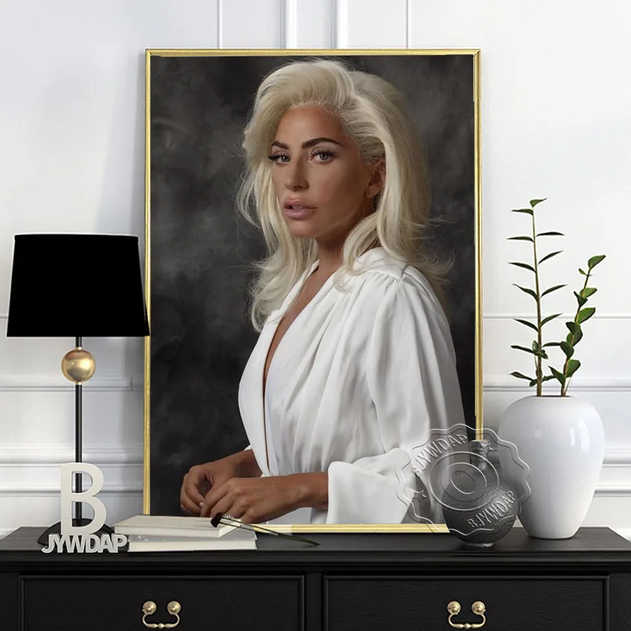 

Wall Art Prints Canvas Poster Home Decoration Lady Gaga Music Star Singer Painting Modular Nordic Pictures For Living Room Decor