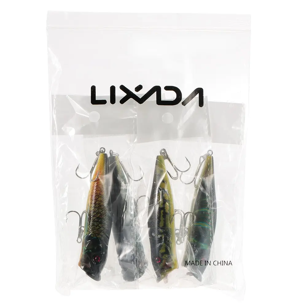 Lixada 4 шт. LB59 Поппер плавающий рыболовные приманки 12 г 95 мм искусственная жесткая