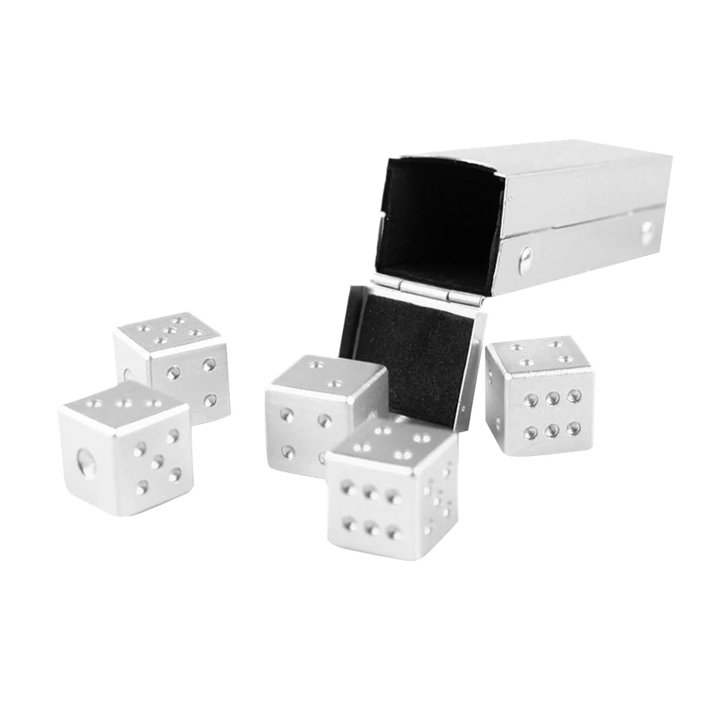 5 шт. легкие прочные Алюминий сплав шесть сторонняя пятно кости квадратный куб