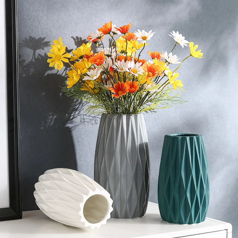 

Wedding Vase Large Ceramic Modern Floor Vase Porcelain Minimalist Decor Office Accessories Desk Art Jarrones Vases BG50VS