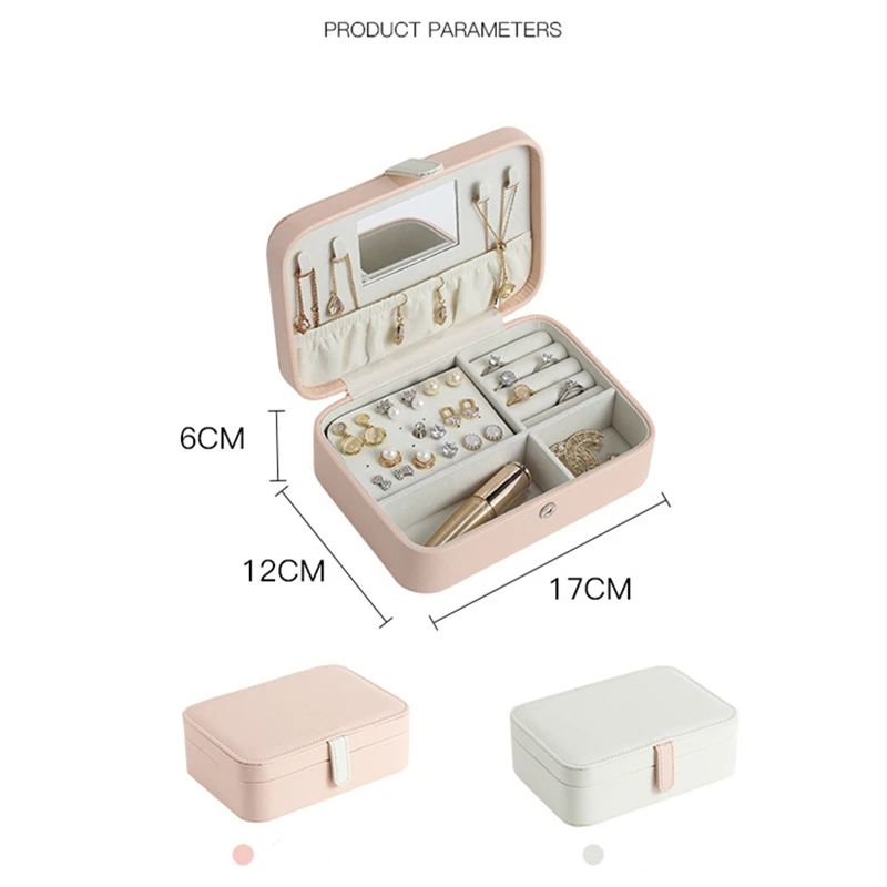 XINSOM Casket Jewelry Box Organizer Portable Travel Case Necklace Earrings Rings Jewelry Packaging Display Box Birthday Gift